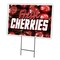 Signmission Fresh Cherries Yard Sign & Stake outdoor plastic coroplast window, C-1216 Fresh Cherries C-1216 Fresh Cherries - alternate 1
